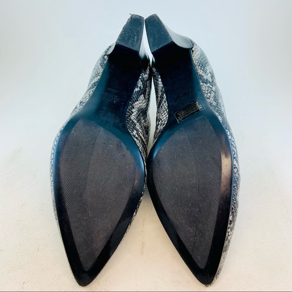 AGL Attilio Giusti Leombruni Pointy Toe Grisu Grey Snake Mules size 12.5 42.5 - Picture 9 of 11